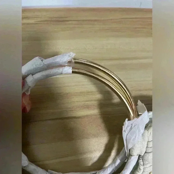 Anthropologie Beaded Raffia Satchel - Picture 4 of 7